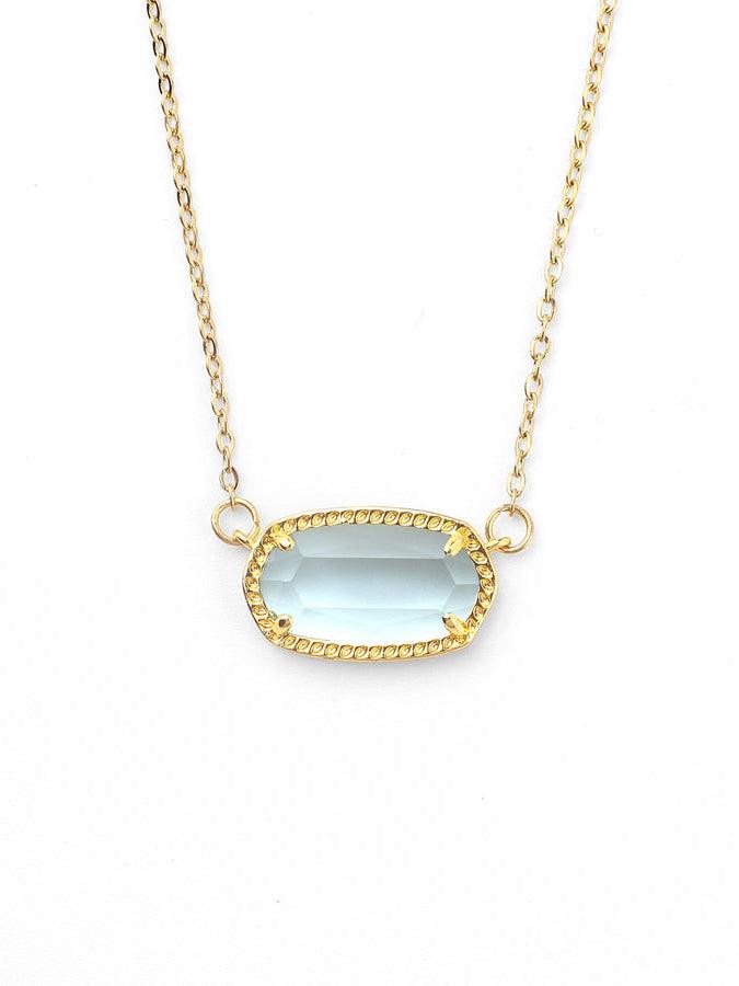 Oval Birthstone | 18K Gold Plated Pendant Necklace - MAISON EMILY