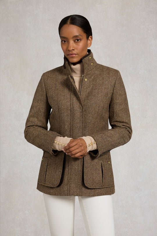 Pamela | Brown Tweed Jacket - MAISON EMILY