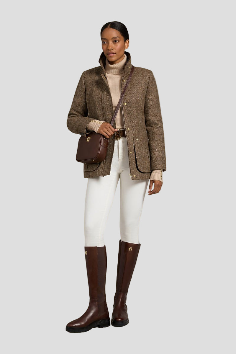 Pamela | Brown Tweed Jacket - MAISON EMILY