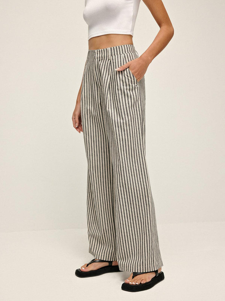 Penelope | High - Waist Long Pants - MAISON EMILY