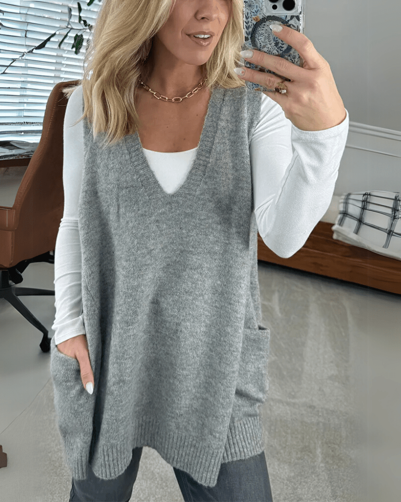 Rosa | Cozy Knit Vest - MAISON EMILY