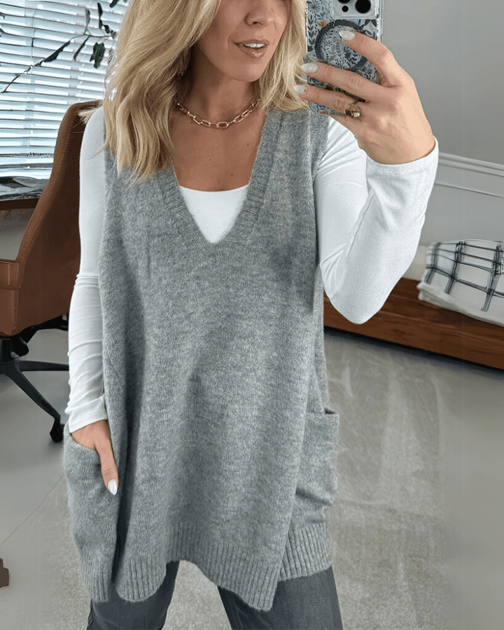 Rosa | Cozy Knit Vest - MAISON EMILY