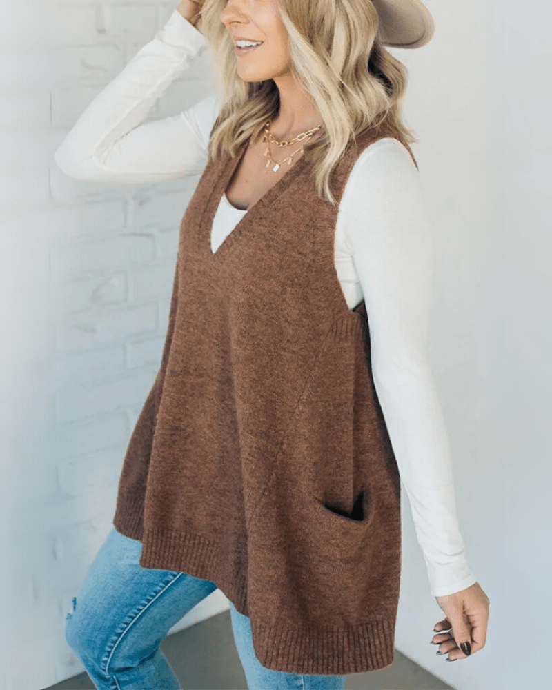 Rosa | Cozy Knit Vest - MAISON EMILY