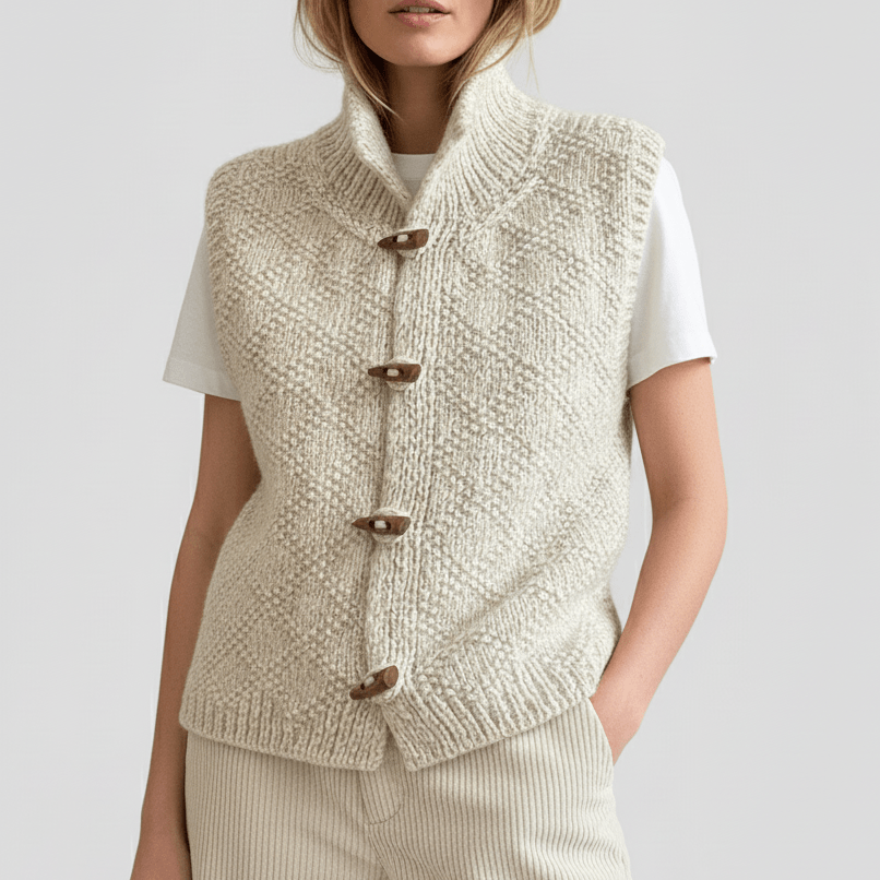 Sofia | Elegant cardigan without sleeves - MAISON EMILY