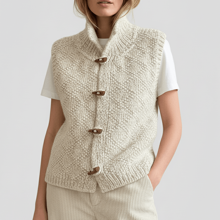 Sofia | Elegant cardigan without sleeves - MAISON EMILY
