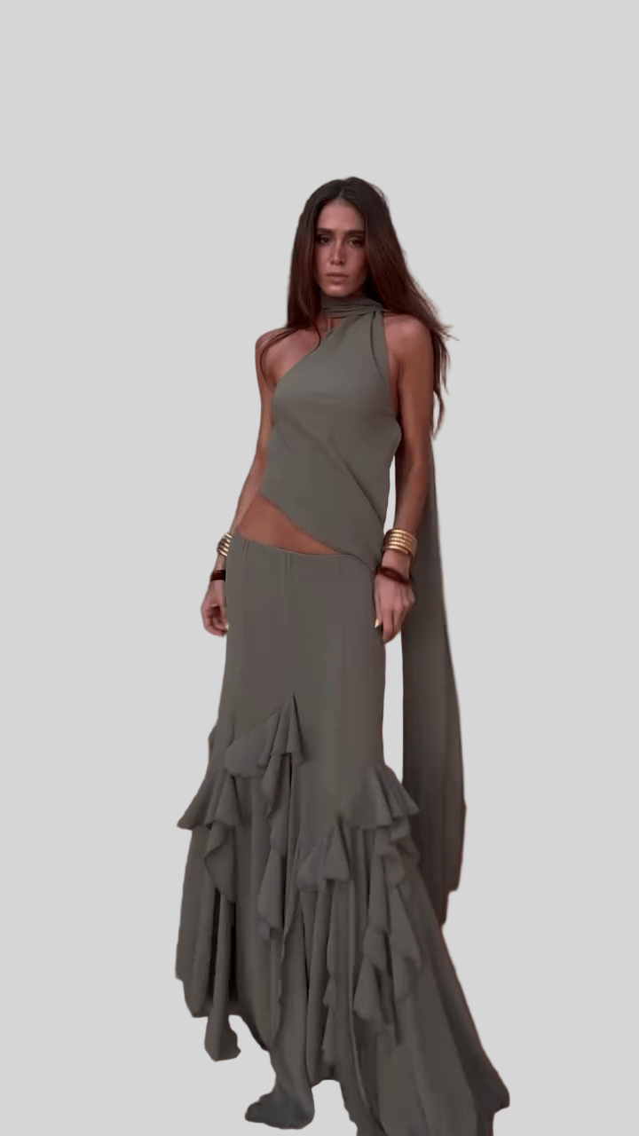 Sophia | Asymmetric Maxi Dress Set - MAISON EMILY