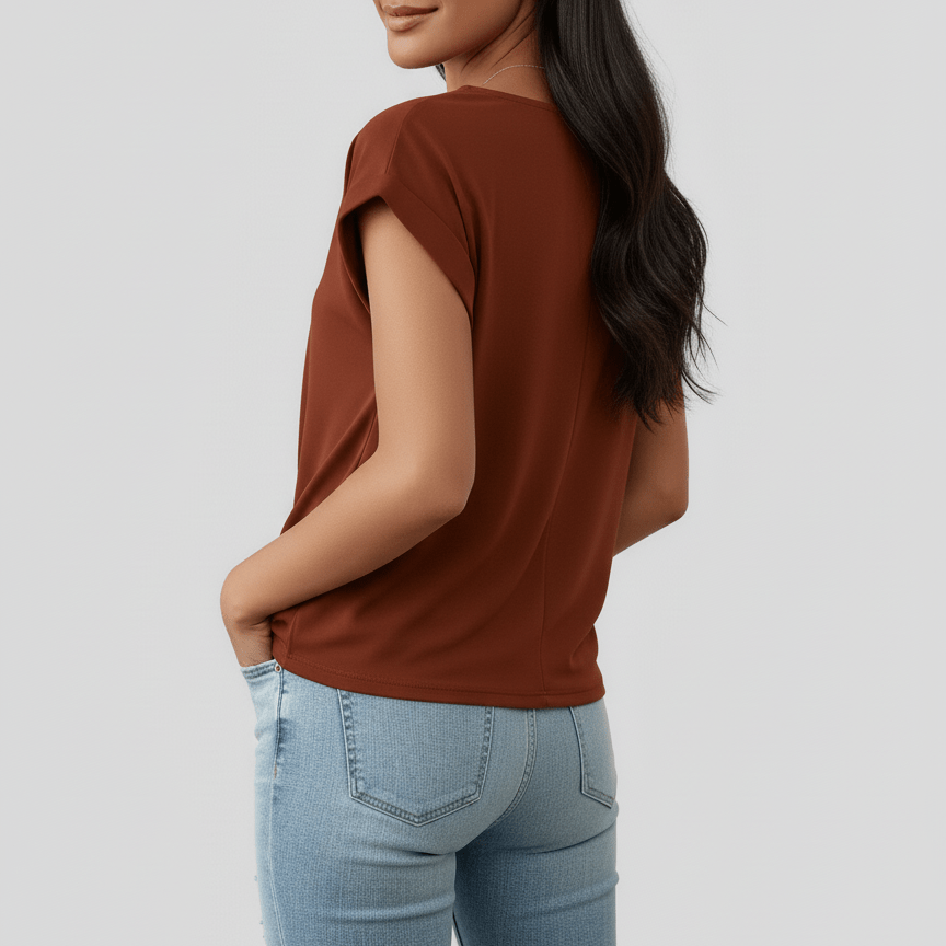 Sophie | Cute V - Neck Shirt - MAISON EMILY