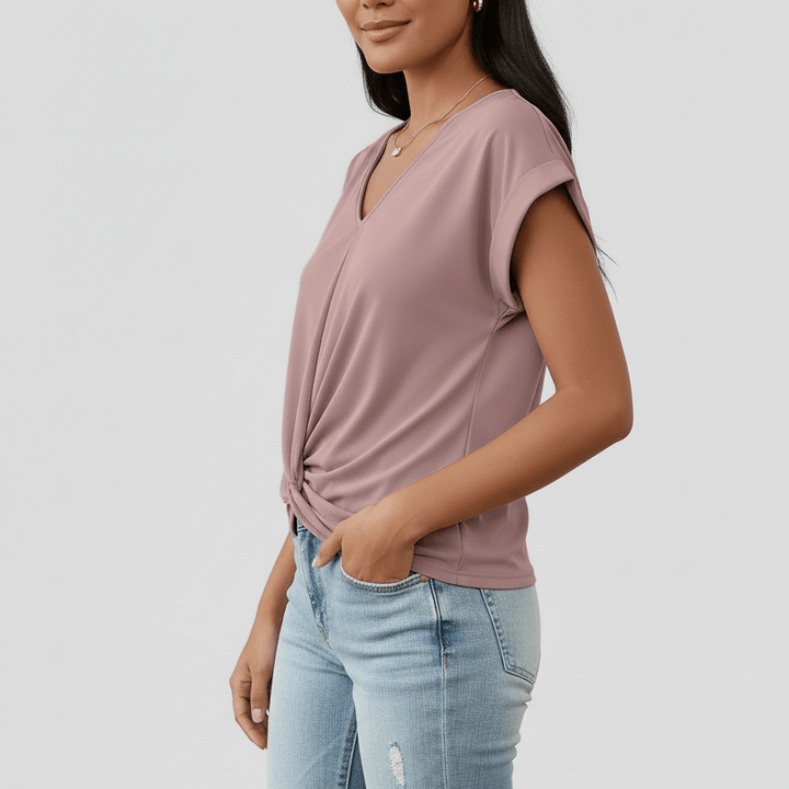 Sophie | Cute V - Neck Shirt - MAISON EMILY