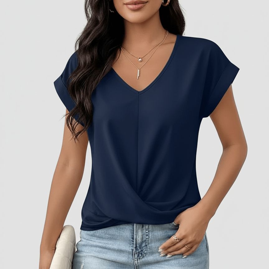 Sophie | Cute V - Neck Shirt - MAISON EMILY