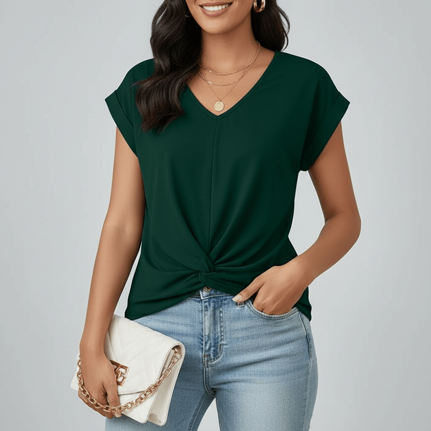 Sophie | Cute V - Neck Shirt - MAISON EMILY