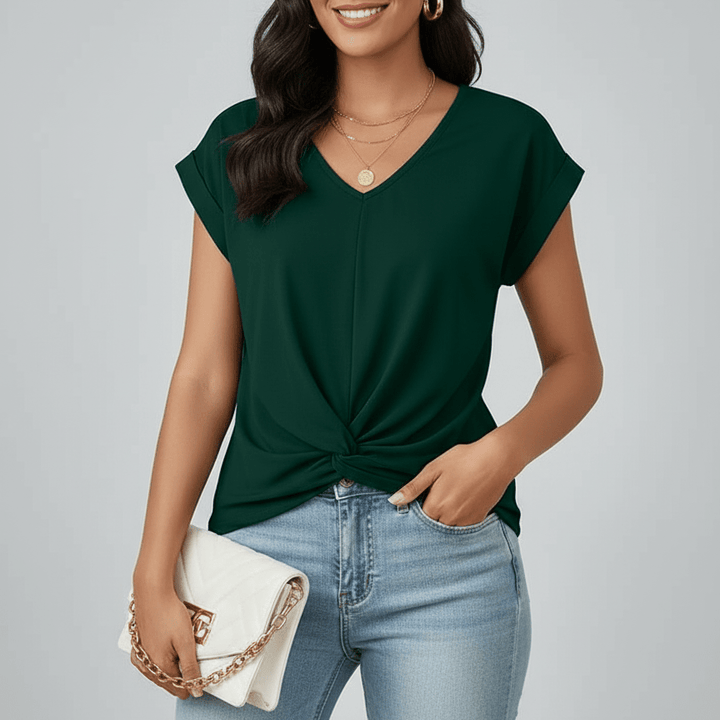 Sophie | Cute V - Neck Shirt - MAISON EMILY