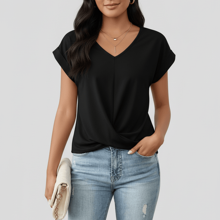 Sophie | Cute V - Neck Shirt - MAISON EMILY
