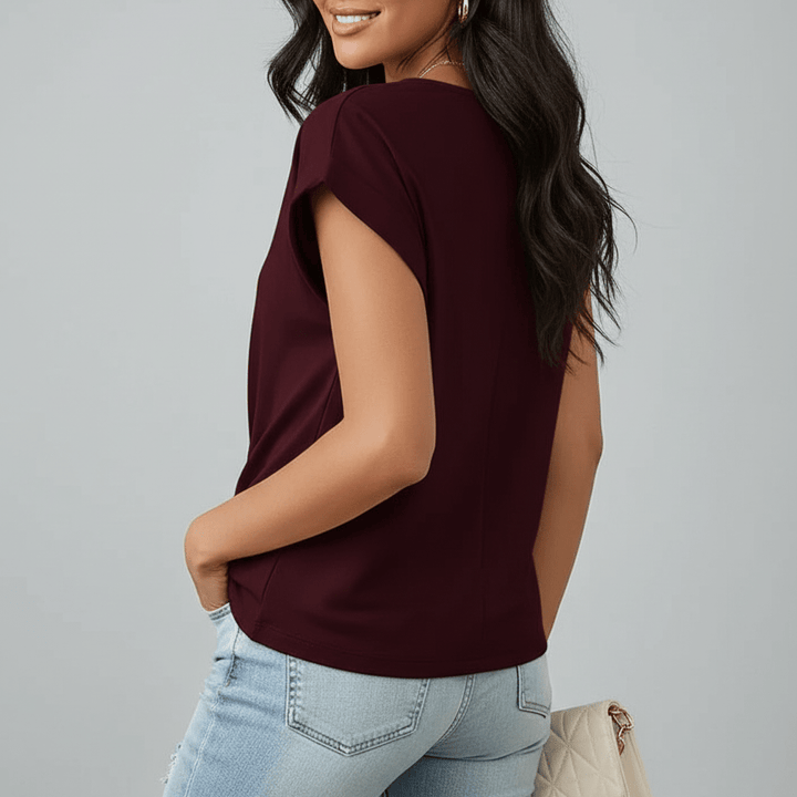 Sophie | Cute V - Neck Shirt - MAISON EMILY