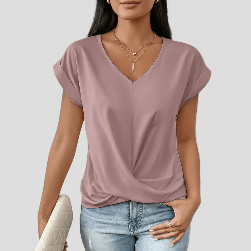 Sophie | Cute V - Neck Shirt - MAISON EMILY